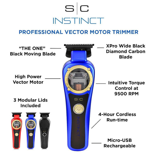 Stylecraft Pro Instinct Professional Vector Motor Trimmer with Intuitive Torque Control - Tondeuse de Finition (Dual Voltage)