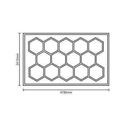 Kit Plafonnier Led en Hexagone  - 230V