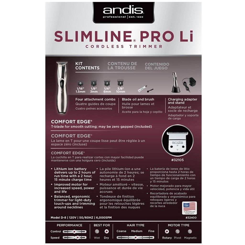 (Occasion/Used) Andis Slimline Pro Li Trimmer - Finition