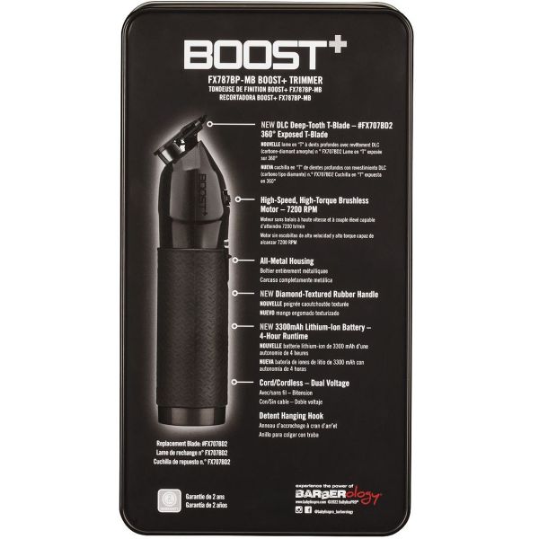 BaByliss Pro MATTE BLACK BOOST+ (Dual Voltage)