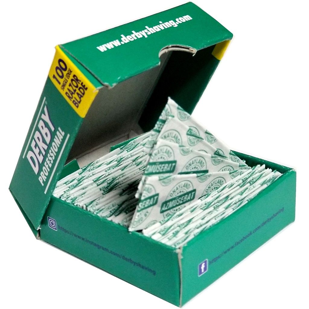 Derby Professional Single Edge Razor Blades - Lames Précoupés DERBY x100