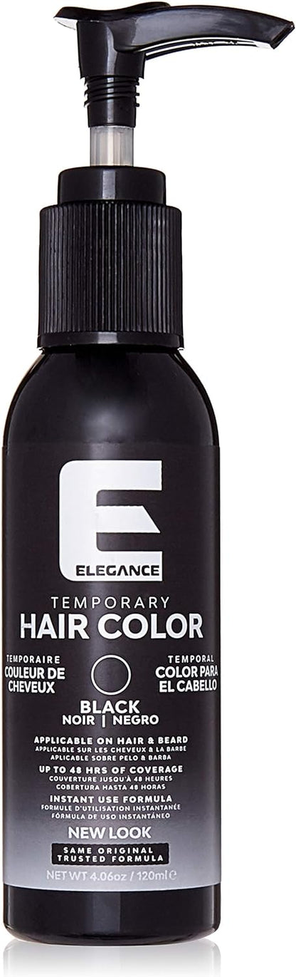 ELEGANCE SEMI PERMANENT HAIR COLOR (Barbe & Cheveux) Coloration Sans Ammoniaque & Peroxyde (BLACK)