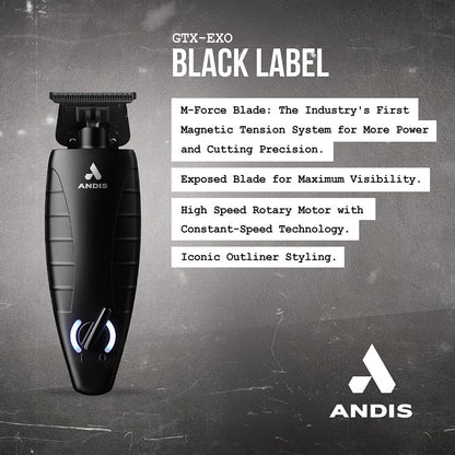 Andis Black Label GTX-EXO M-Force Special Edition Cordless Trimmer - Tondeuse de Finition