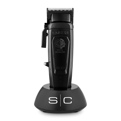 Stylecraft Pro SABER II Professional Metal Clipper with Digital Brushless EON Motor - Black - Tondeuse de Coupe