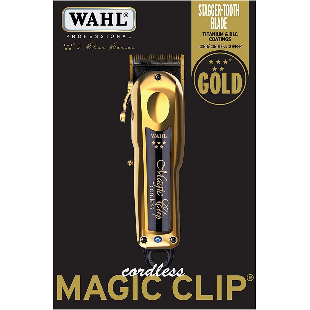 Wahl 5 Star Gold Cordless Magic Clip - Tondeuse de coupe (Dual Voltage)
